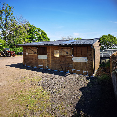 2 x 12ft x 12ft Timber Stable